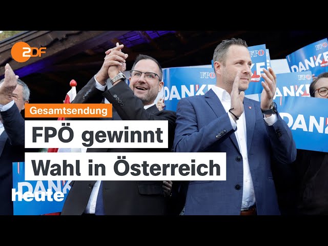 ⁣heute 19:00 Uhr vom 29.09.2024 Sieg für FPÖ in Österreich, Brandstiftung in Essen