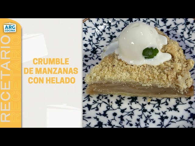 ⁣La RECETA del MAJESTUOSO CRUMBLE de MANZANAS con HELADO de JUAN BRACELI y JUANI FERRARA