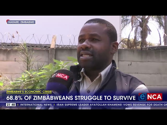 ⁣Zimbabwe's economic crisis | 68.8% of Zimbabweans struggle to survive