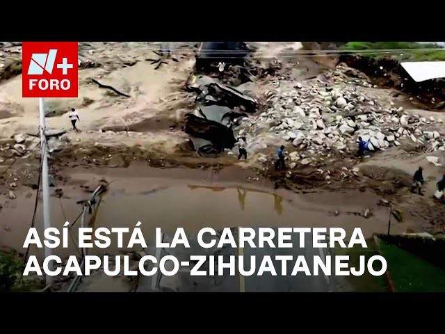 ⁣Carretera Acapulco-Zihuatanejo sigue afectada en tramos por lluvias de John - Las Noticias