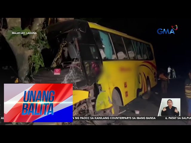 ⁣6, patay sa salpukan ng bus at suv; 54, sugatan | Unang Balita