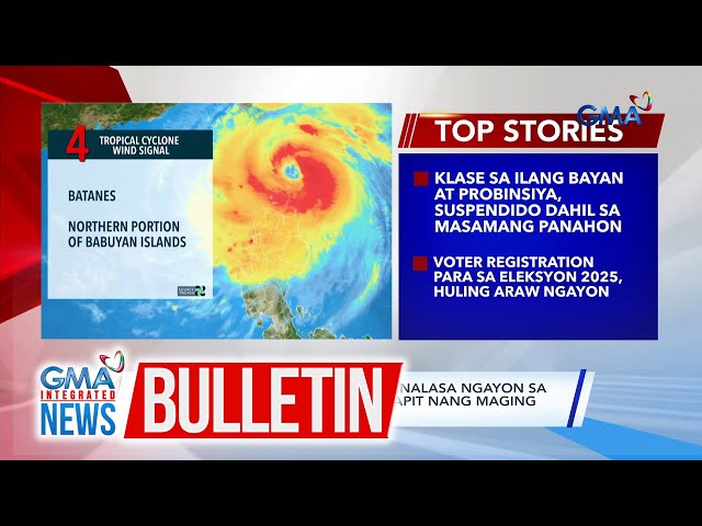 ⁣PAGASA - Bagyong Julian na nananalasa ngayon sa Batanes at Babuyan... | GMA Integrated News Bulletin