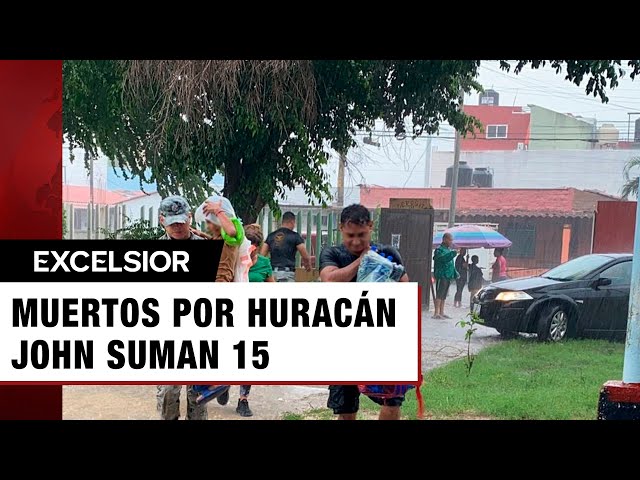 ⁣Actualiza López Obrador número de muertos por 'John' en Guerrero, suman 15 víctimas