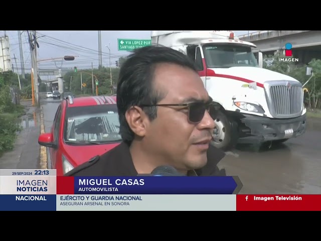 ⁣Lluvia deja bajo el agua a colonias de Tultitlán, Estado de México