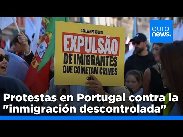 ⁣Miles de personas se manifiestan en Lisboa contra la "inmigración descontrolada" en una …