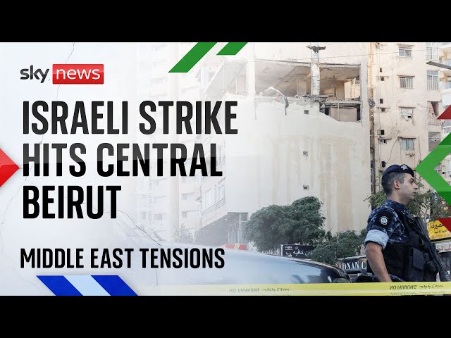 ⁣Israeli strike hits flats in central Beirut - first time since beginning of offensive