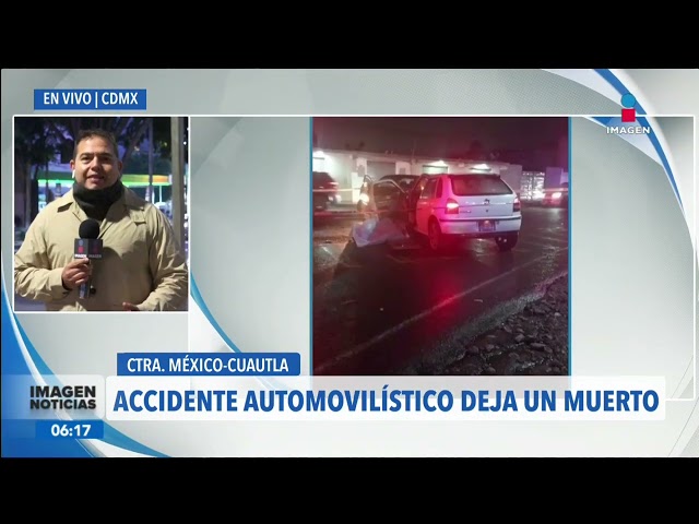 ⁣Accidente automovilístico deja un muerto en la carretera México-Cuautla