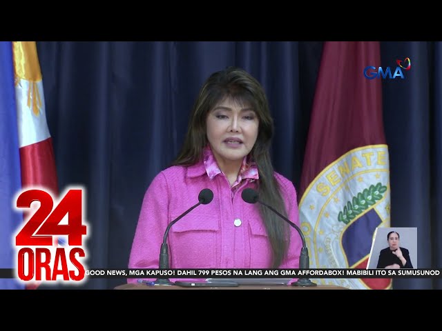 ⁣Sen. Imee Marcos, umalis sa admin slate; sasama sa kampanya nila kung imbitado ni PBBM | 24 Oras