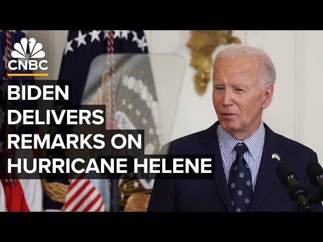 ⁣President Biden delivers remarks on his administration's response to Hurricane Helene —9/30/24