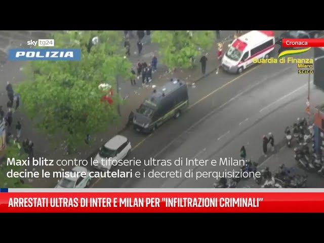 ⁣Arresti ultras Inter e Milan per "infiltrazioni criminali”