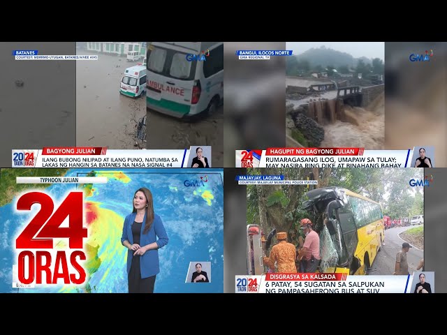 ⁣24 Oras: (Part 1) Hagupit ng Bagyong Julian; Latest sa lagay ng panahon; 6 patay sa..., atbp.