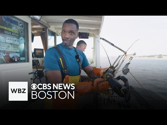 ⁣Learning how to catch lobster off the coast of Massachusetts