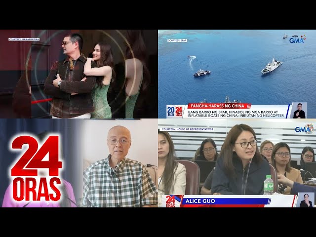 ⁣24 Oras: (Part 2) Panibagong pangha-harass ng China; Iba pang kakandidato sa Eleksyon..., atbp.