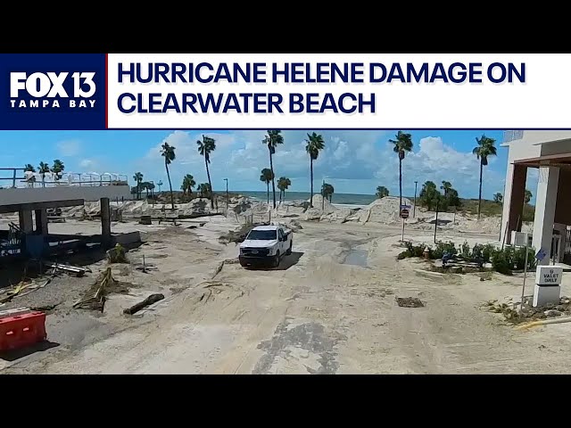 ⁣Clearwater Beach after Hurricane Helene