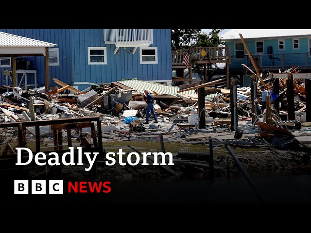 ⁣Hurricane Helene kills at least 116 people across US |  BBC News