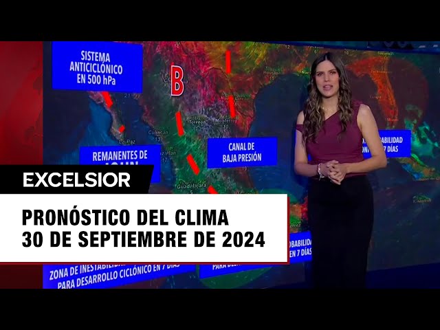 ⁣Clima para hoy 30 de septiembre de 2024