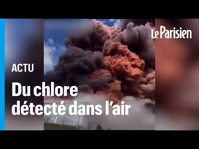 ⁣États-Unis : un incendie ravage une usine de produits chimiques pour piscine