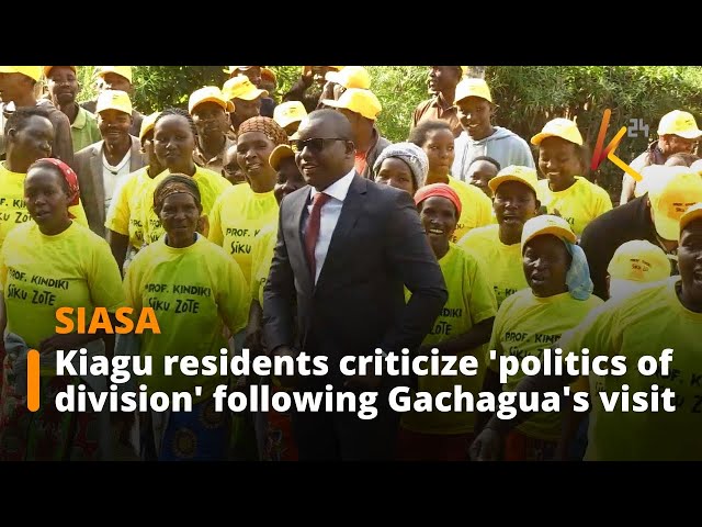 ⁣Kiagu residents criticize 'politics of division' following Gachagua's visit