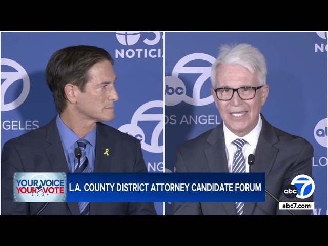 ⁣ABC7 hosts forum for Los Angeles County DA candidates Gascón and Hochman