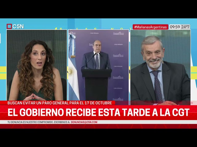 ⁣EL GOBIERNO RECIBE a la CGT