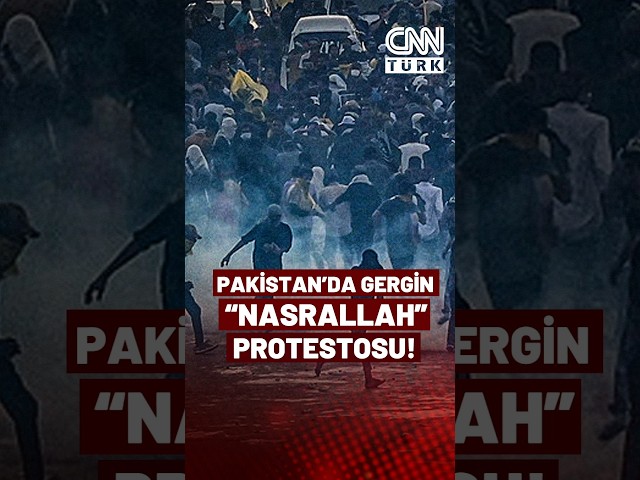 ⁣Caddeler Yangın Yerine Döndü! Pakistan'da Gergin "Hasan Nasrallah" Protestosu