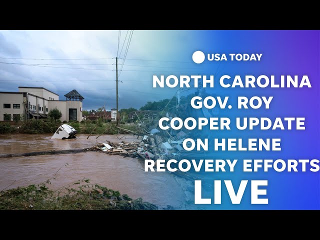 ⁣Watch live: North Carolina Governor Roy Cooper provides and update on Helene recovery efforts