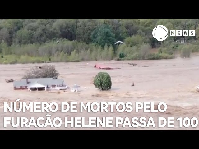 ⁣Número de mortos pelo furacão Helene passa de 100 nos Estados Unidos