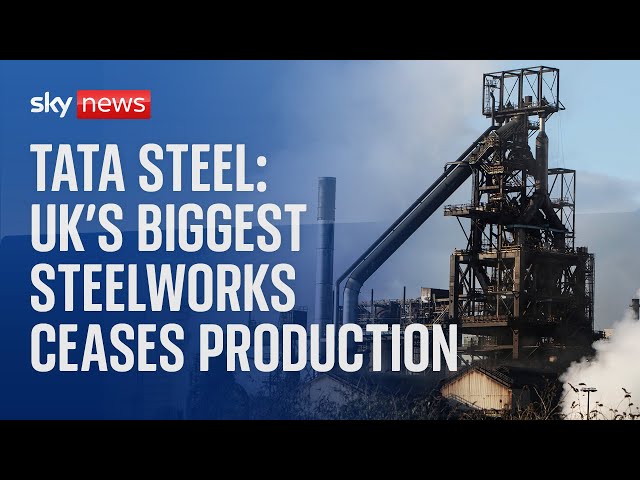 ⁣Tata Steel: UK's biggest steelworks officially ends production after more than 100 years