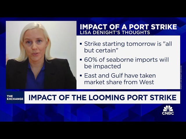 ⁣A multi-week port strike could have 'cascade effects' on supply chains, says Newmark'