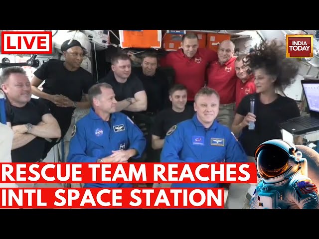 ⁣LIVE: SpaceX Rescue Mission For Sunita Williams| Rescue Team Reaches International Space Station