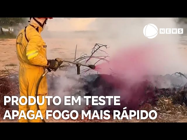 ⁣Produto em teste apaga fogo mais rápido do que água