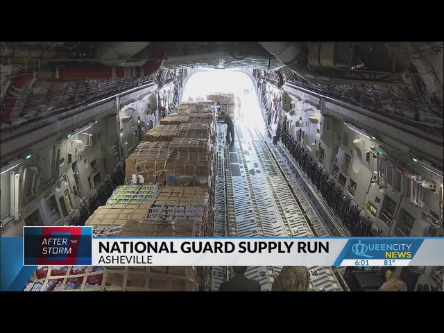 NC National Guard providing supplies to areas impact by Helene