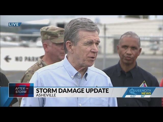 ⁣Cooper gives recovery updates from Asheville, 34 storm-related deaths confirmed in NC