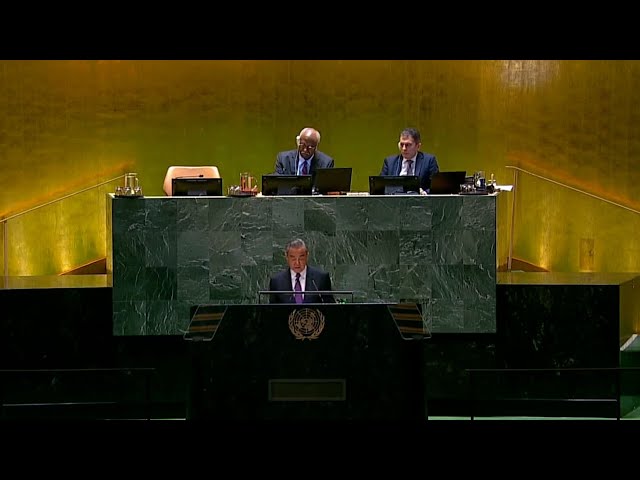 ⁣China's Foreign Minister Wang Yi address United Nations