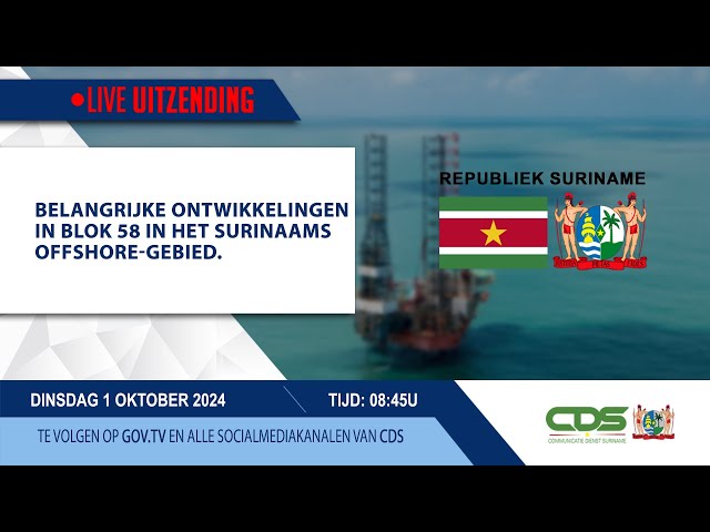 ⁣BELANGRIJKE ONTWIKKELINGEN IN BLOK 58 IN HET SURINAAMS OFFSHORE-GEBIED 1-10-2024