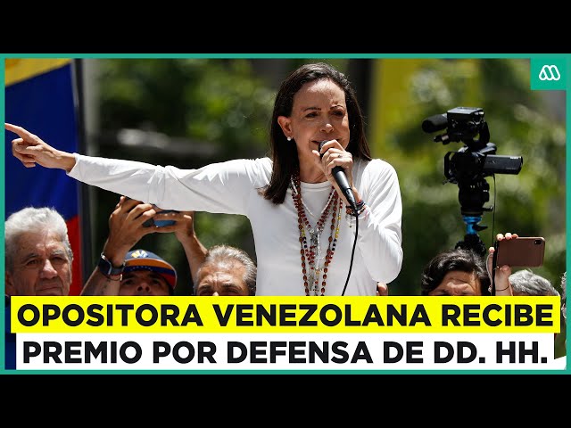 ⁣Venezuela: María Corina Machado recibe premio por defensa de los DD. HH.