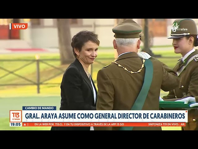 ⁣General Araya asume como General Director de Carabineros: así fue el cambio de mando