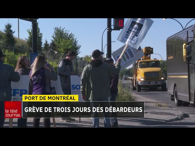 ⁣Des débardeurs du port de Montréal amorcent une grève de trois jours