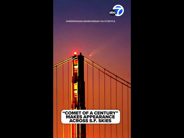 ⁣'Comet of a Century' makes appearance over Golden Gate Bridge