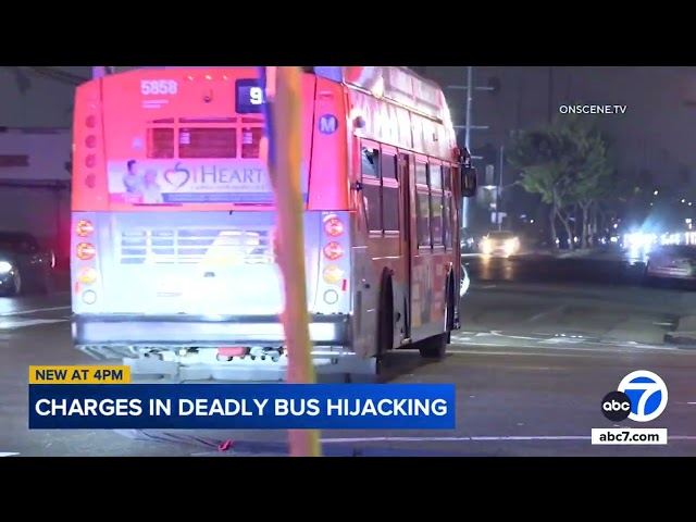 ⁣Murder charge filed against suspect in deadly hijacking of LA Metro Bus