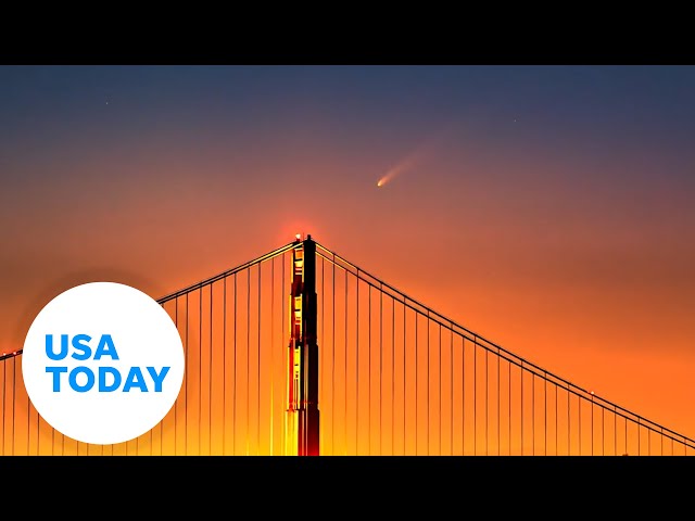 ⁣WATCH: 'Comet of the century' streaks above the Golden Gate Bridge | USA TODAY