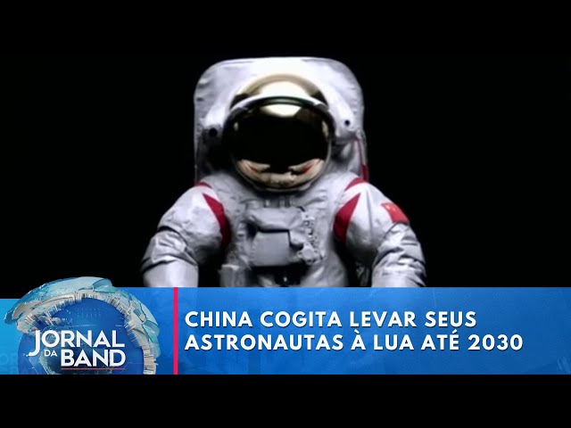 ⁣China anuncia trajes da missão que pretende levar astronautas para a Lua | Jornal da Band