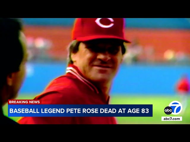 ⁣Pete Rose, all-time MLB hits leader, dies at 83