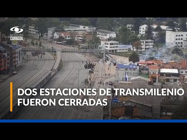 ⁣Movilidad en la carrera 30 retoma la normalidad tras desmanes de encapuchados