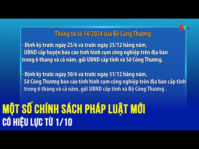 ⁣Một số chính sách pháp luật mới có hiệu lực từ 1/10