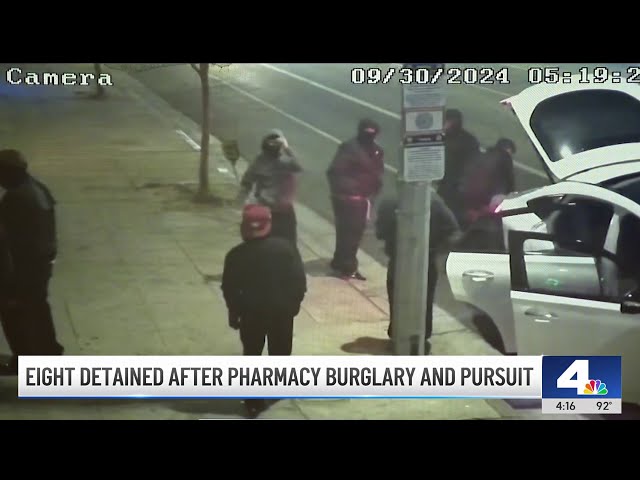 ⁣Eight detained after Wilmington pharmacy burglary and pursuit