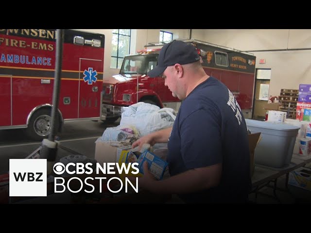 ⁣Massachusetts firefighters collect donations for areas impacted by Hurricane Helene