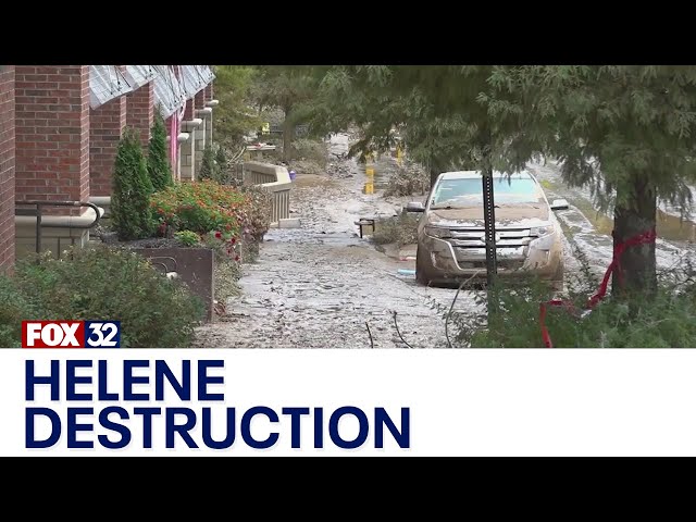 ⁣Helene devastates North Carolina town