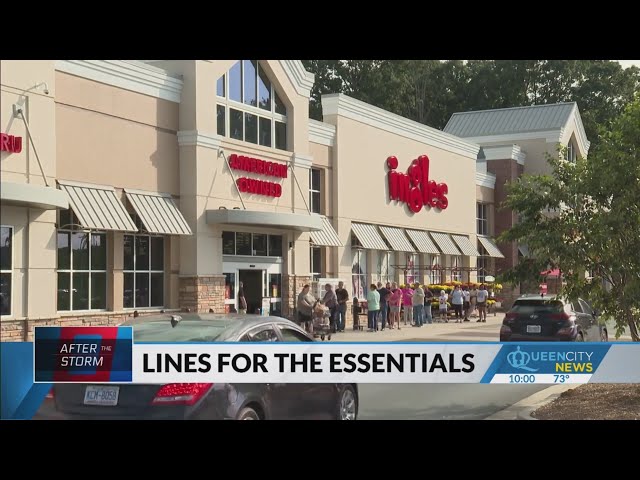 ⁣People from western NC without power, water drive to Shelby to stock up on essentials