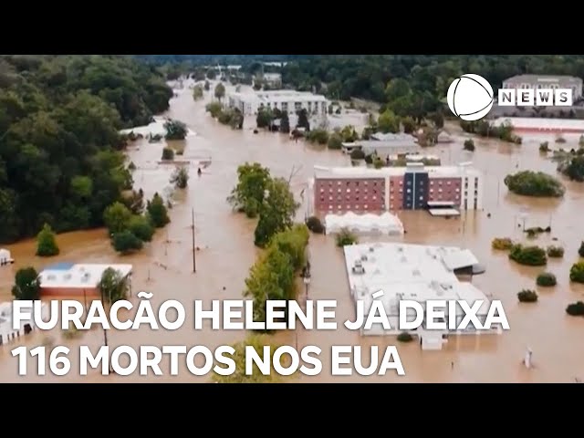 ⁣Furacão Helene já deixa 116 mortos nos Estados Unidos